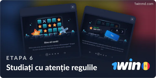 Citiți cu atenție regulile jocului pe 1win Moldova