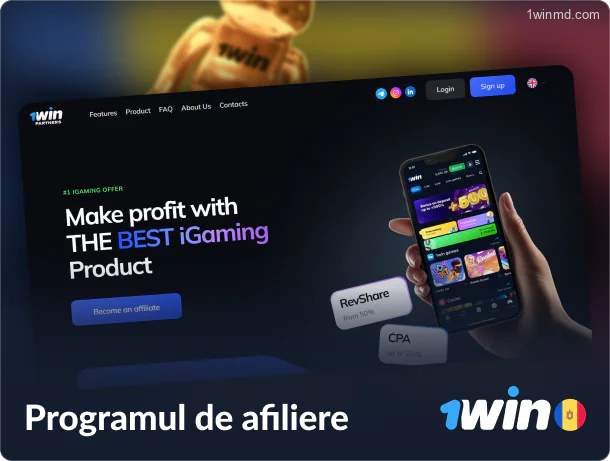 Programul de afiliere 1win disponibil în Moldova.