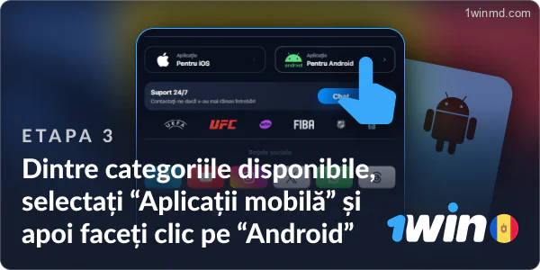 Selectează „Aplicații mobile” și apasă pe „Android”.