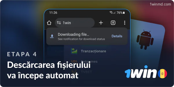 Descarcă APK-ul 1win automat.
