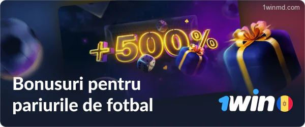 Promoții destinate pariurilor pe fotbal la 1win Moldova.