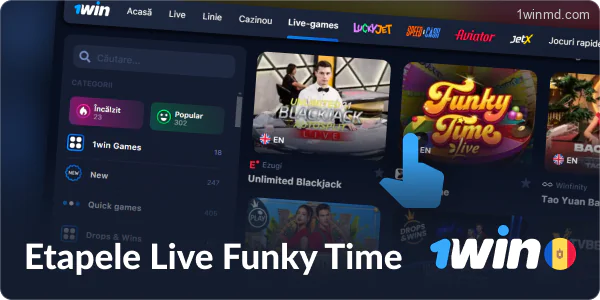 Instrucțiuni pentru jocul Funky Time pe site-ul 1win Moldova