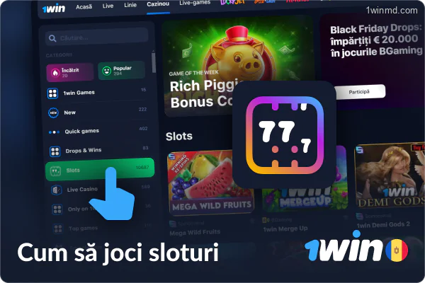 Ghid despre cum să joci sloturile 1win Moldova.