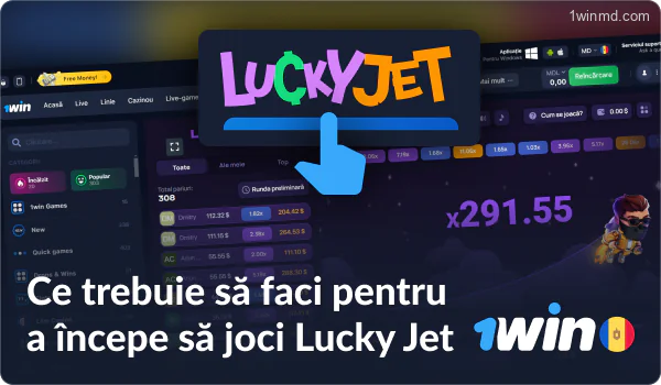 Ghid pentru a juca Lucky Jet pe platforma cazinoului 1win din Moldova.