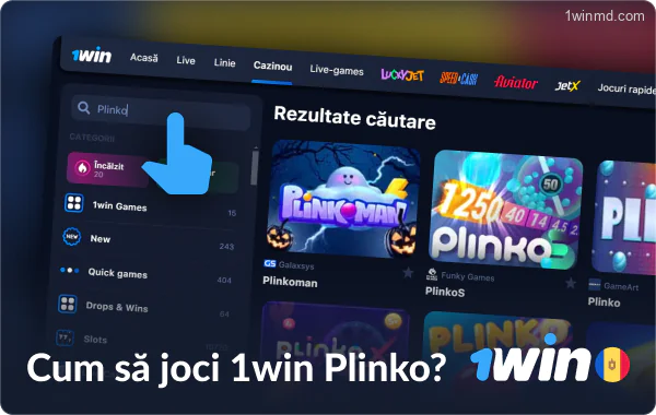 Ghid de joc pentru Plinko în 1win Moldova