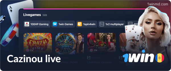 Cazinouri live cu dealeri pe platforma 1win Moldova