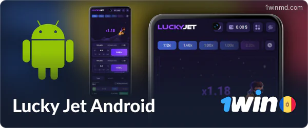 Aplicația mobilă Lucky Jet 1win din Moldova pentru Android.