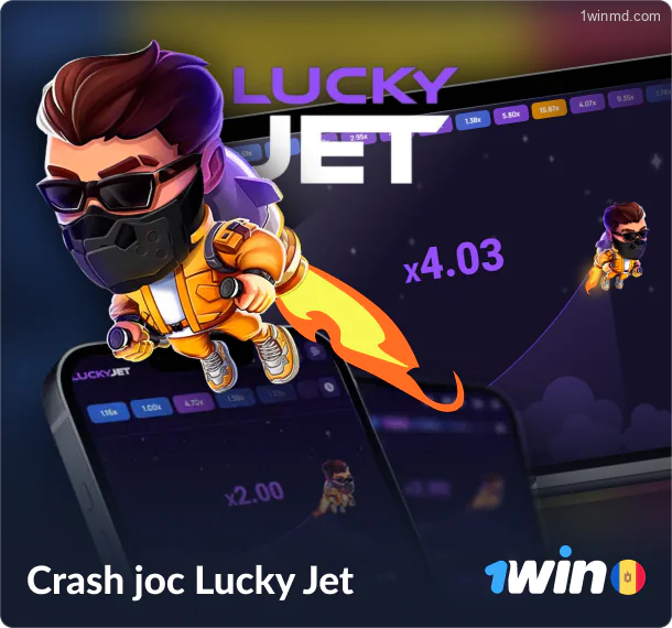Jocul Lucky Jet Crash disponibil la cazinoul 1win din Moldova.