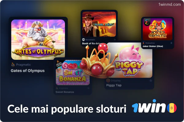 Sloturi populare la 1win casino din Moldova.