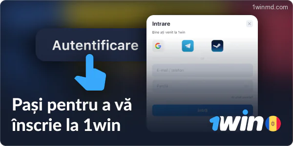 Conectați-vă la contul personal 1win Moldova.